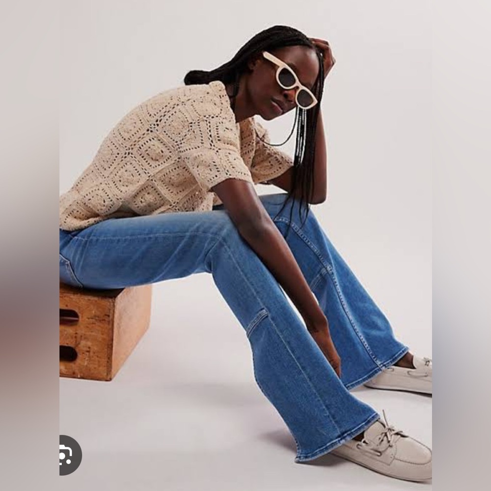 MOTHER Outlaw Wedge Heel Jeans